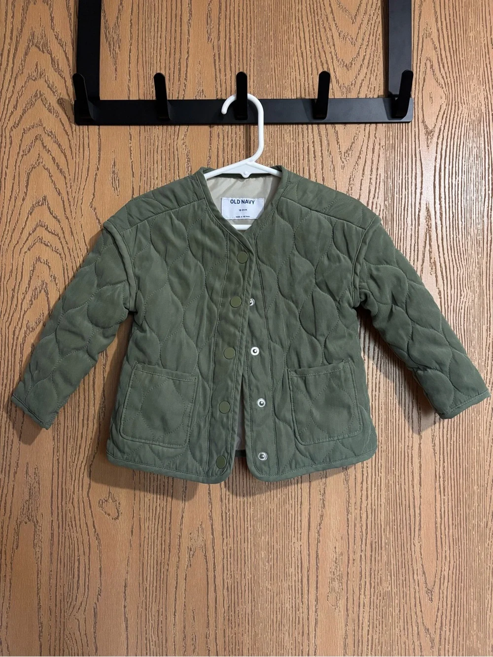 Old Navy Kids Quilted Olive Green Puffer Jacket